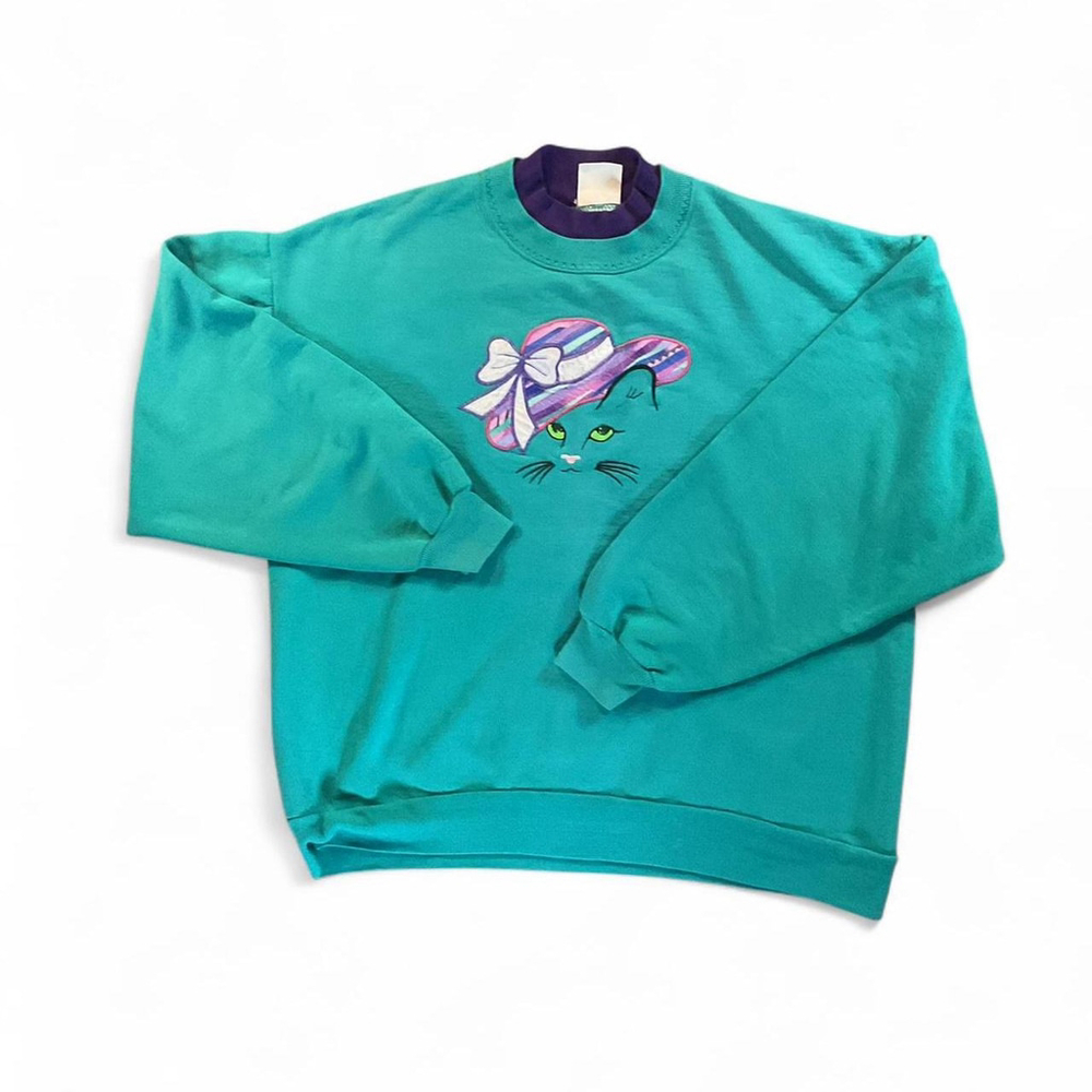 Vintage Jerzees size large Turquoise vintage 90s crewneck sweatshirt